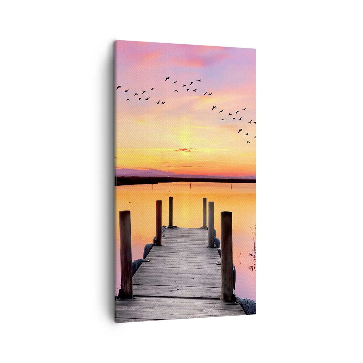 Canvas picture - Violet Quiet Dawn - 45x80 cm