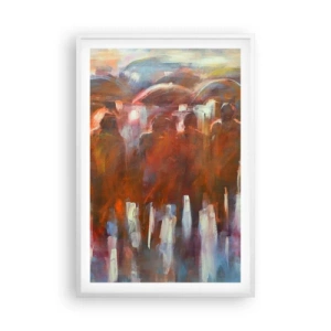 Poster in white frmae - Equal in Rain and Fog - 61x91 cm