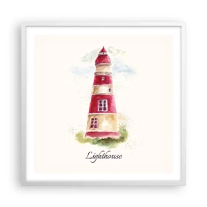 Poster in white frmae - Around It the Weather Is Always Nice - 60x60 cm