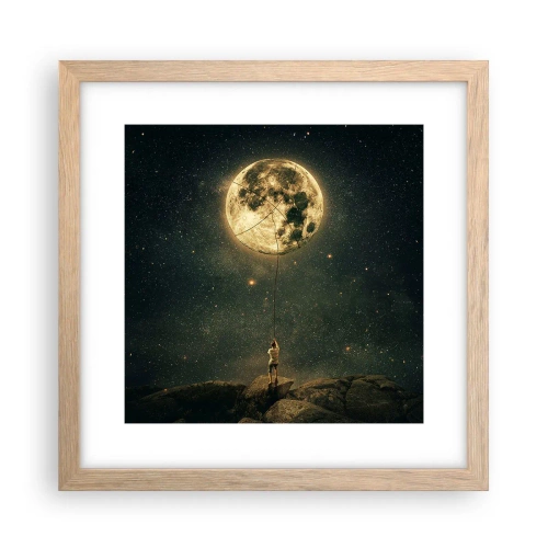 Poster in light oak frame - One that Stole the Moon - 30x30 cm