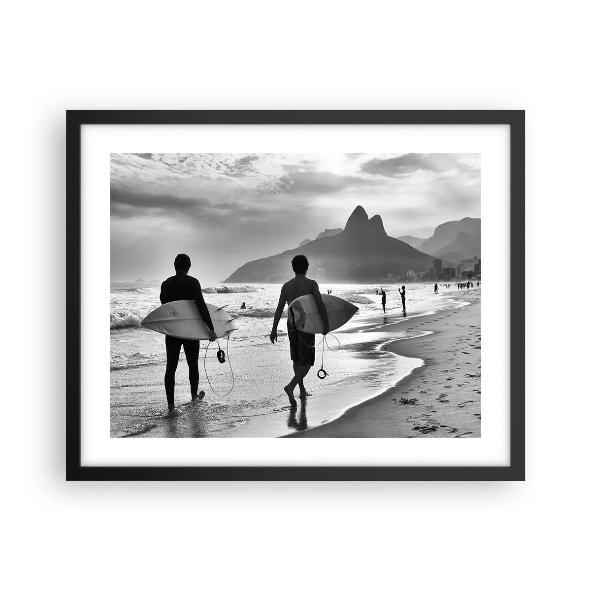 Poster in black frame - Samba for One Wave - 50x40 cm