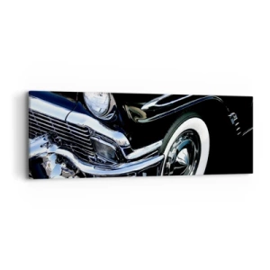 Canvas picture - Classics in Silver, Black and White - 90x30 cm