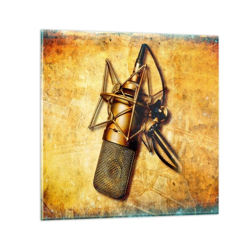 Glass picture - Golden Years of the Radio - 60x60 cm