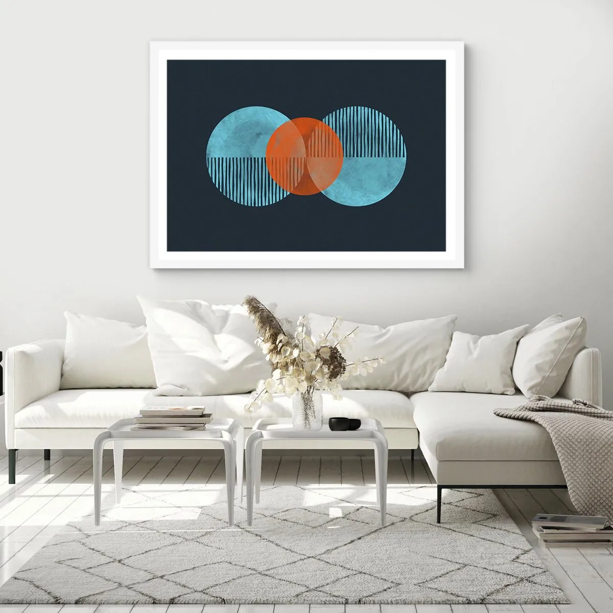 Poster in white frmae - Symmetrical Composition - 91x61 cm