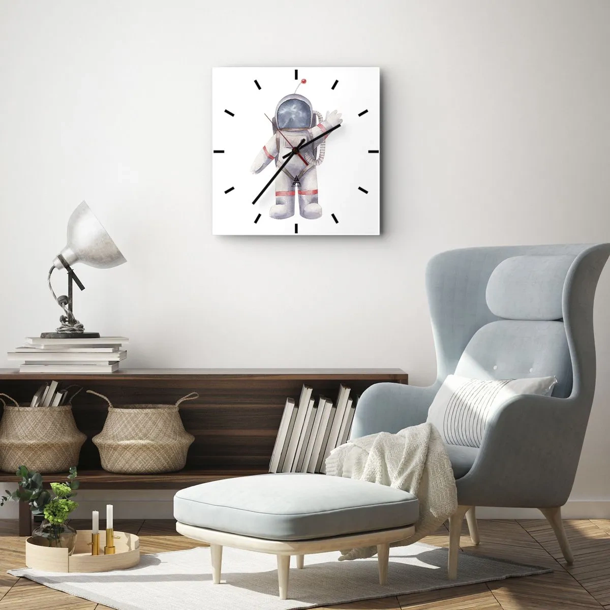 Wall clock - Clock on glass - So Long! - 30x30 cm