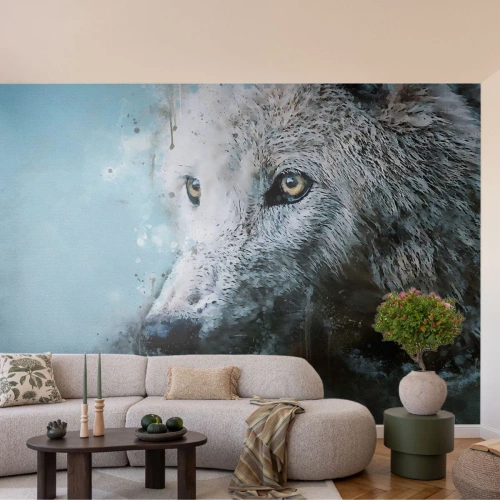 Photo Wallpaper Premium Canvas - Meet Wolf Soul - Animals, Wolf, Predator - 500x350 cm
