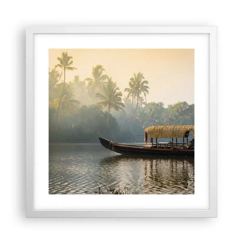 Poster in white frmae - House on the River - 40x40 cm