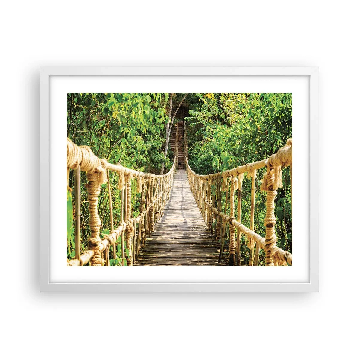 Poster in white frmae - Suspended in Green - 50x40 cm