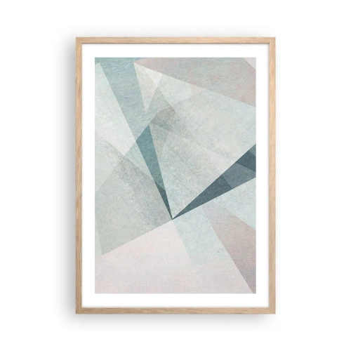 Poster in light oak frame - Calmly but Dynamically - 50x70 cm