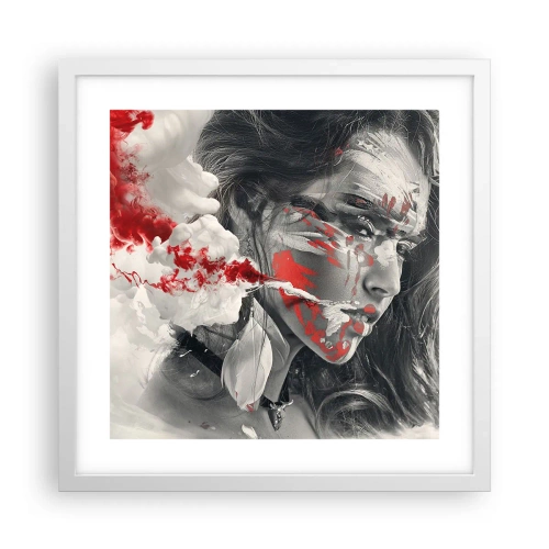 Poster in white frmae - Smoke of Absurdity - 40x40 cm