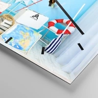 Clock face with lines