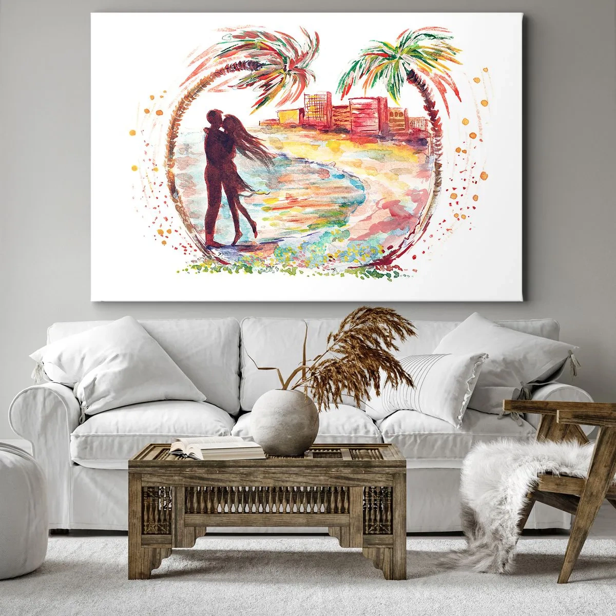 Canvas picture - Romantic Holiday - 100x70 cm