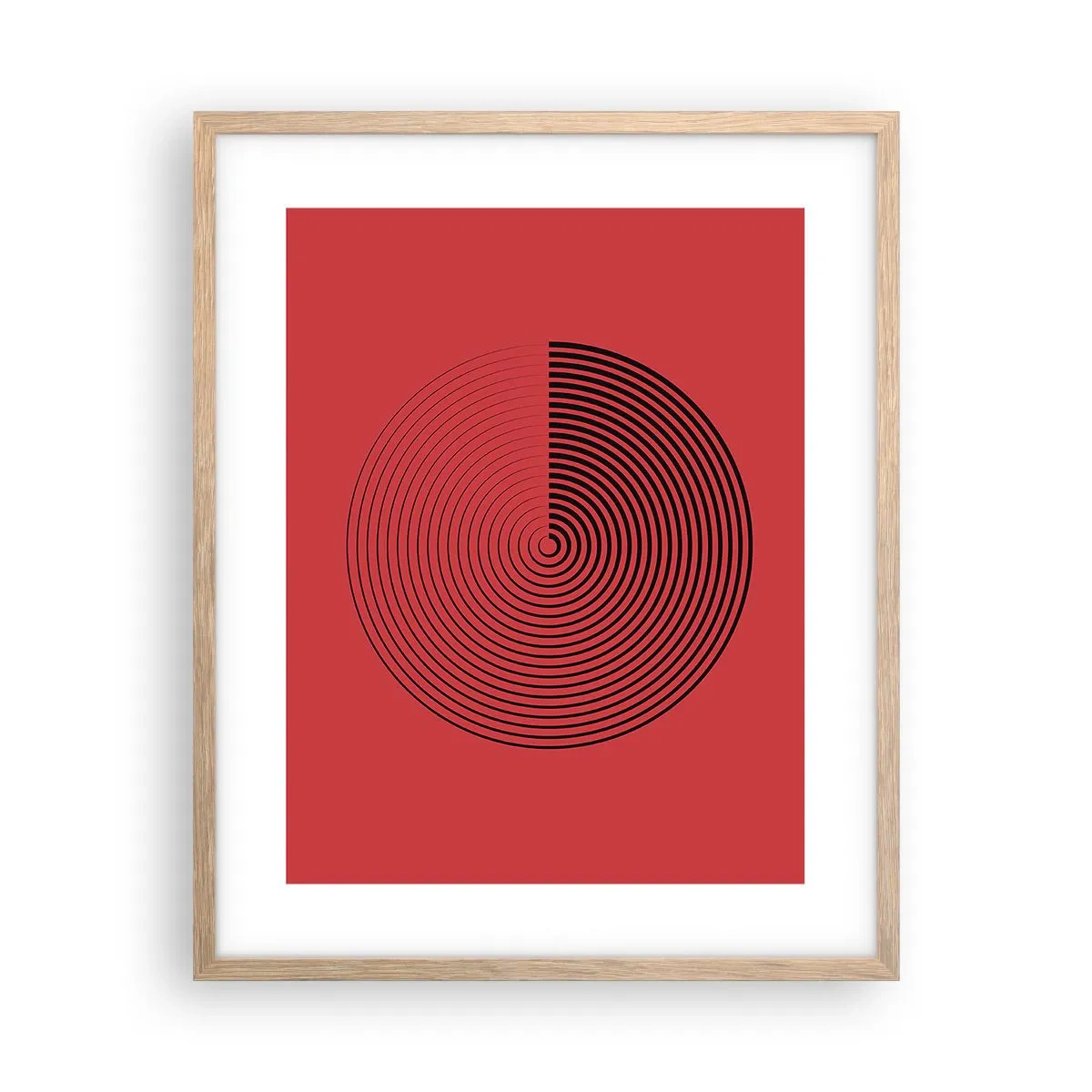 Poster in light oak frame - Circular Movement - 40x50 cm