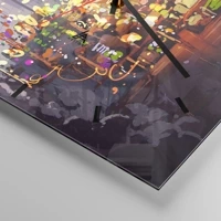 Clock face with lines