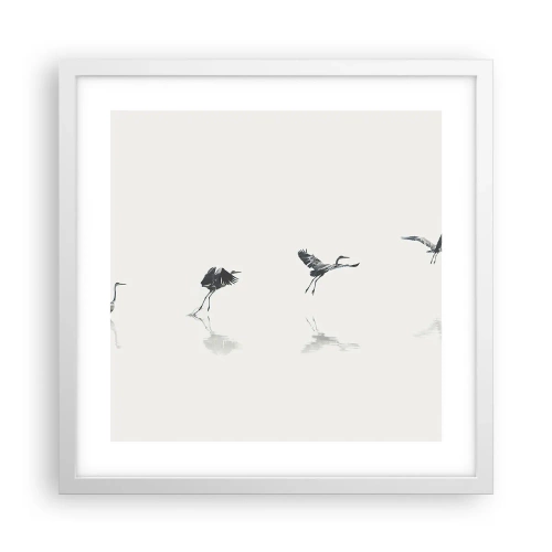 Poster in white frmae - Four Simple Steps - 40x40 cm