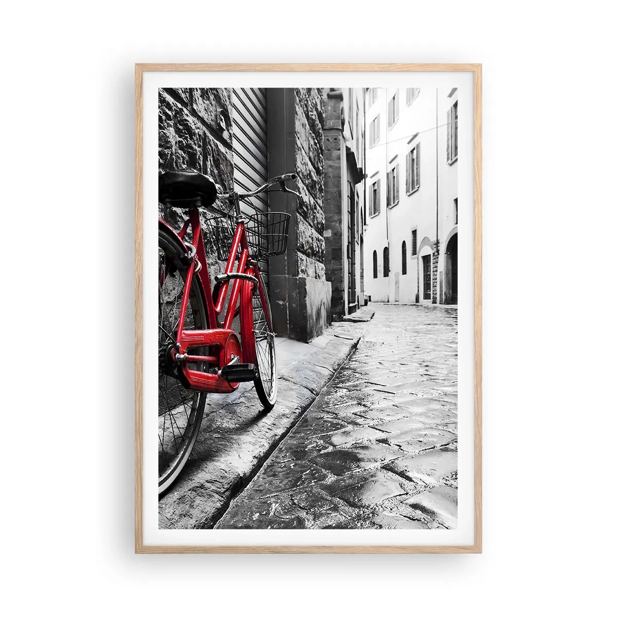 Poster in light oak frame - Real Beauty Does Not Age - 70x100 cm