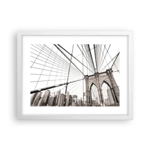 Poster in white frmae - New York Cathedral - 40x30 cm