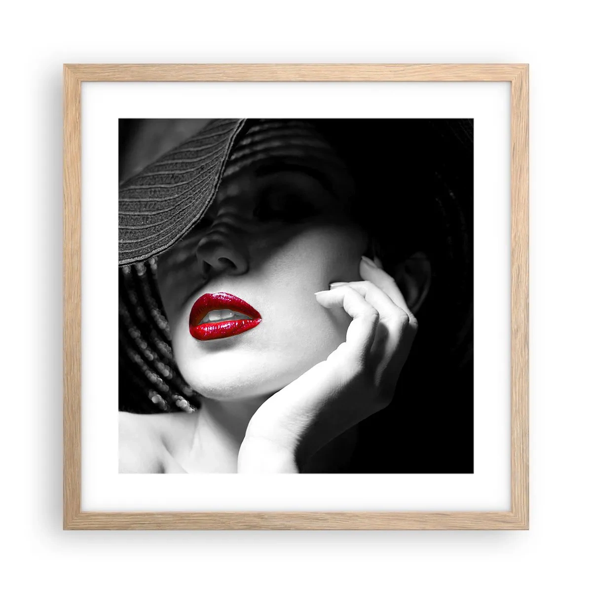Poster in light oak frame - Study in Scarlet - 40x40 cm