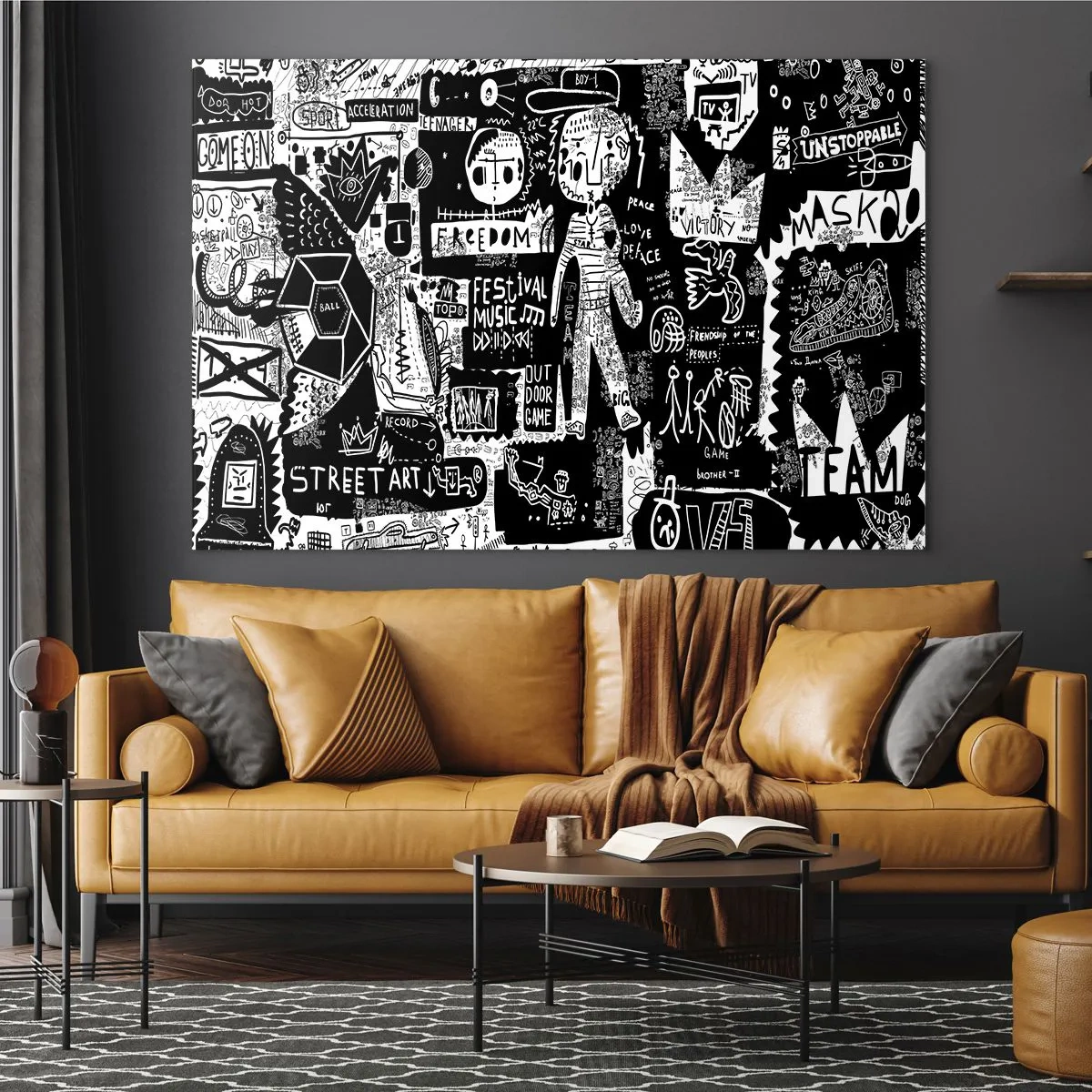 Glass picture - Rights and Joys of Youth - 100x70 cm