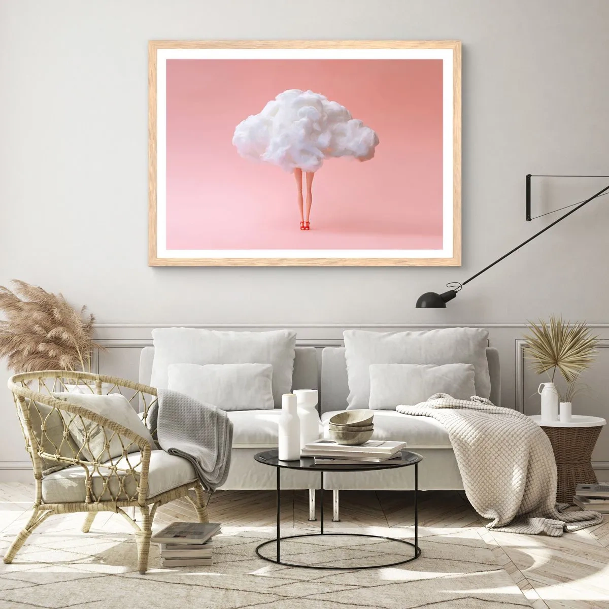 Poster in light oak frame - Sweet Promise - 50x40 cm