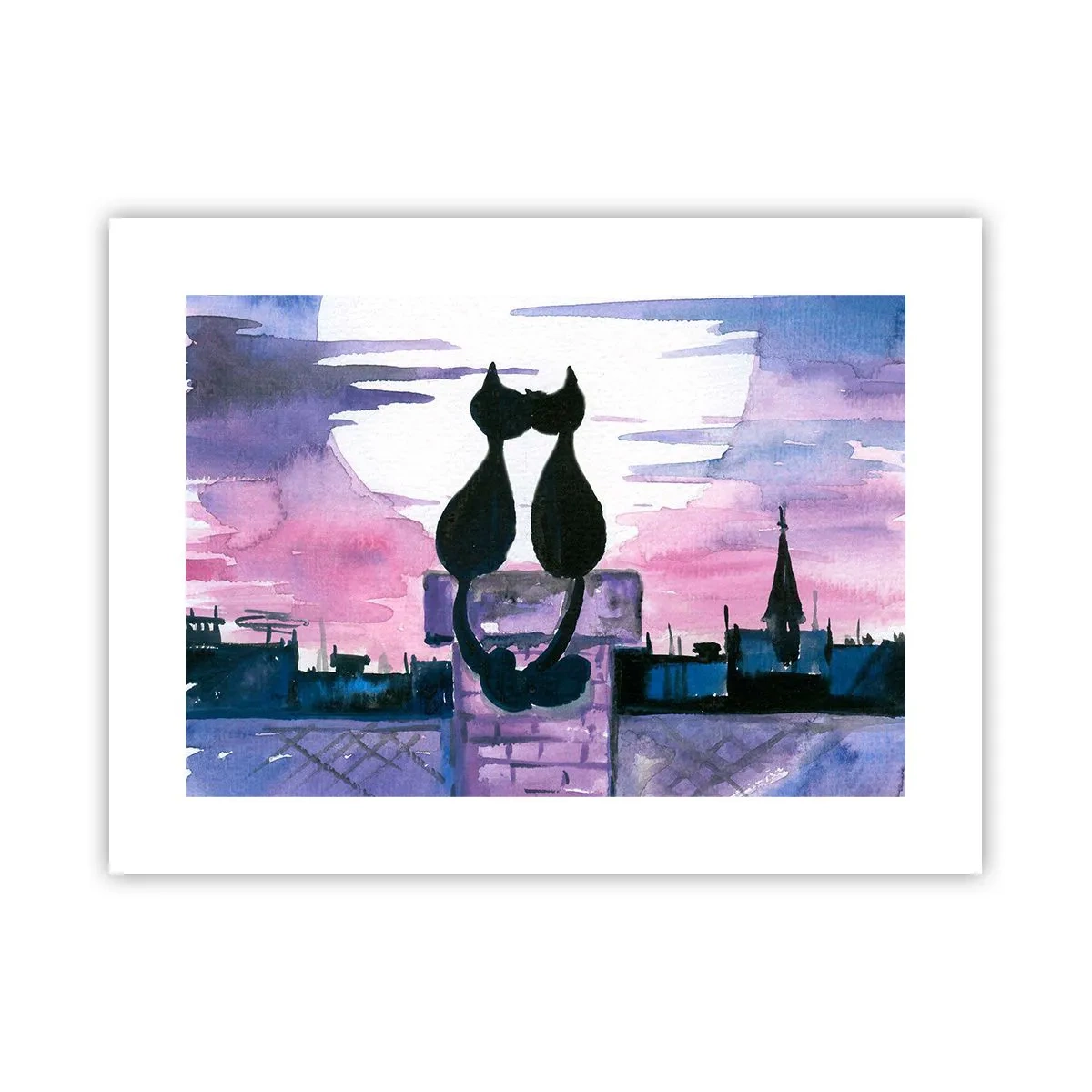 Poster - Rendezvous under the Moon - 40x30 cm