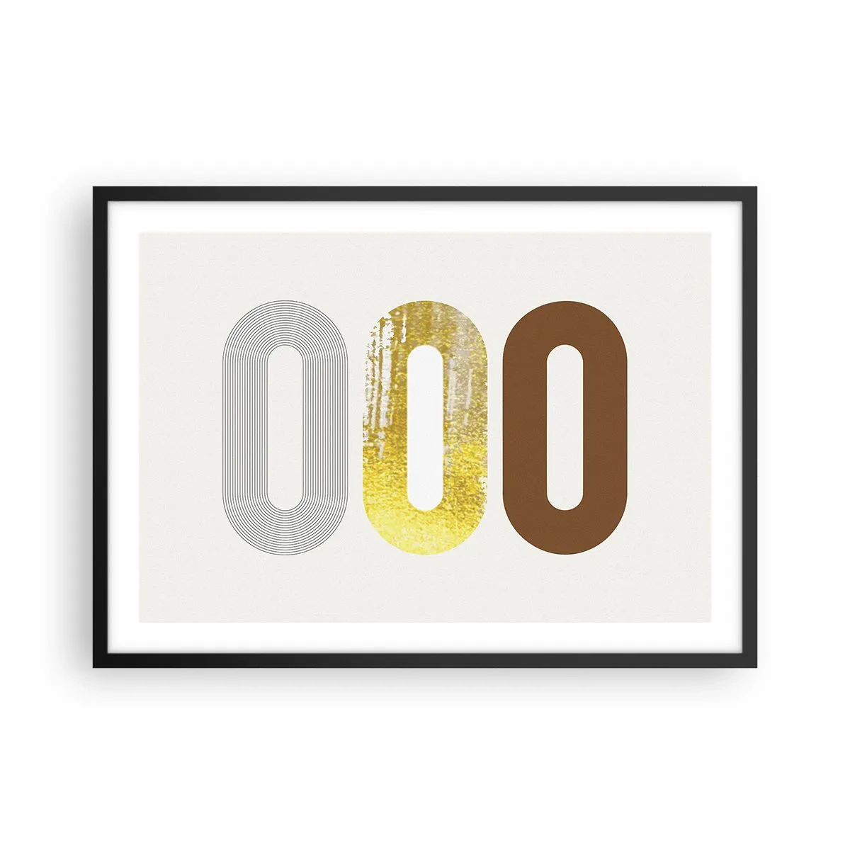 Poster in black frame - Ooo! - 70x50 cm