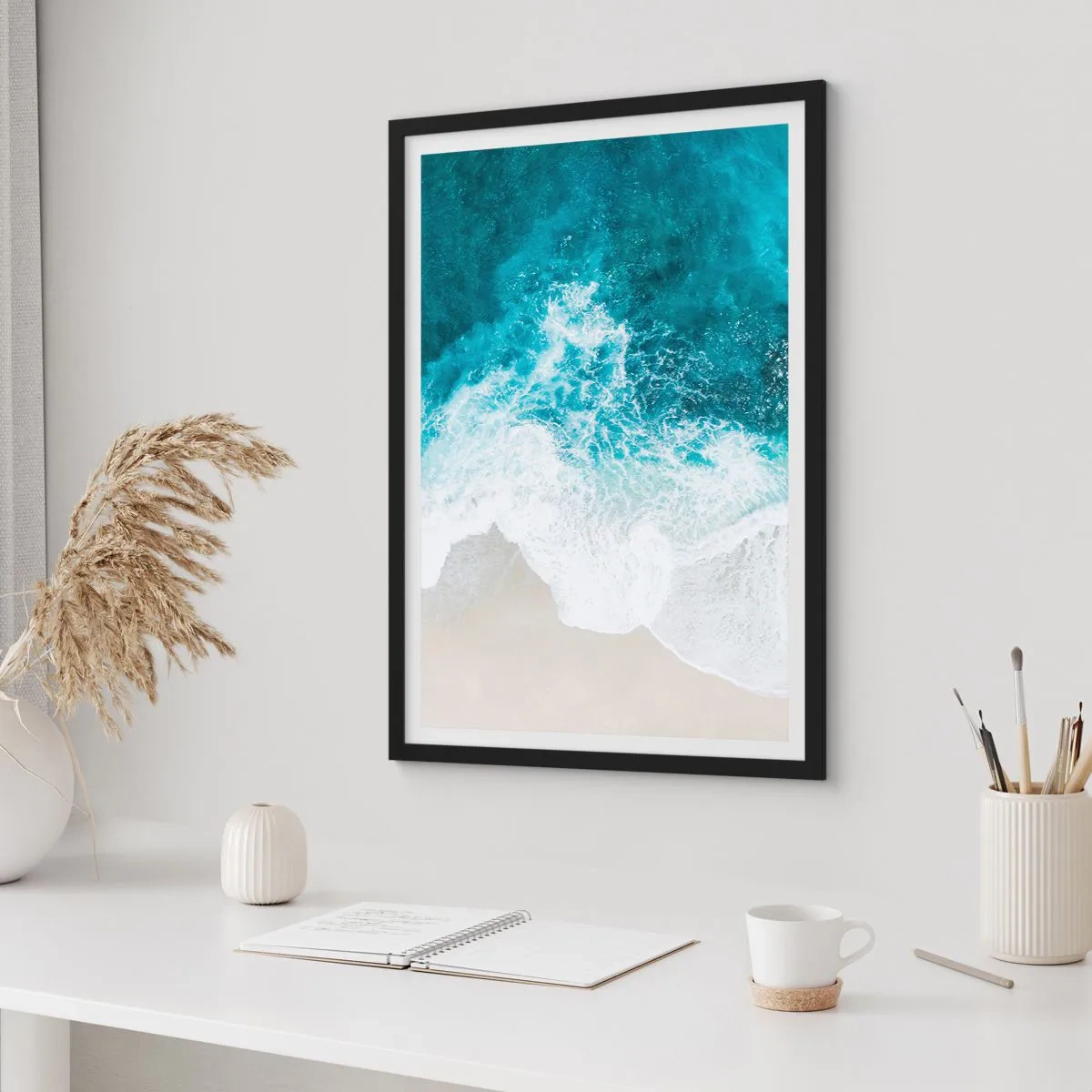 Poster in black frame - Natural Caress - 61x91 cm