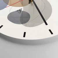 Clock face with lines