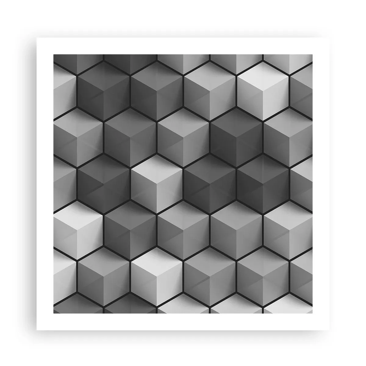 Poster - Cubist Jigsaw - 60x60 cm