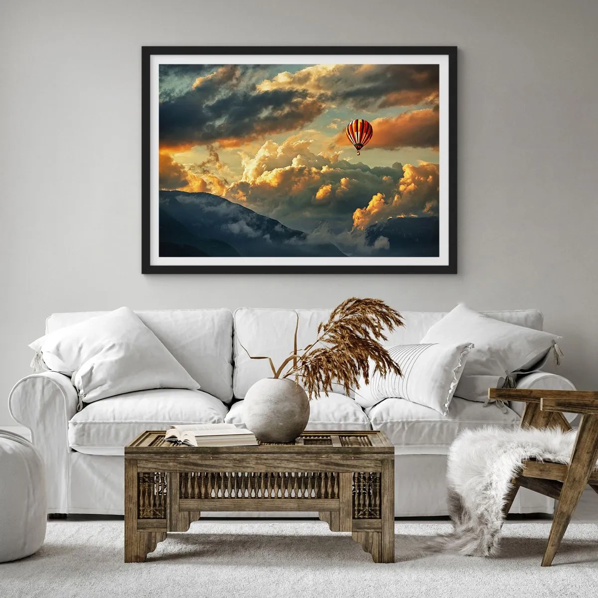 Poster in black frame - I Like Flying - 40x30 cm
