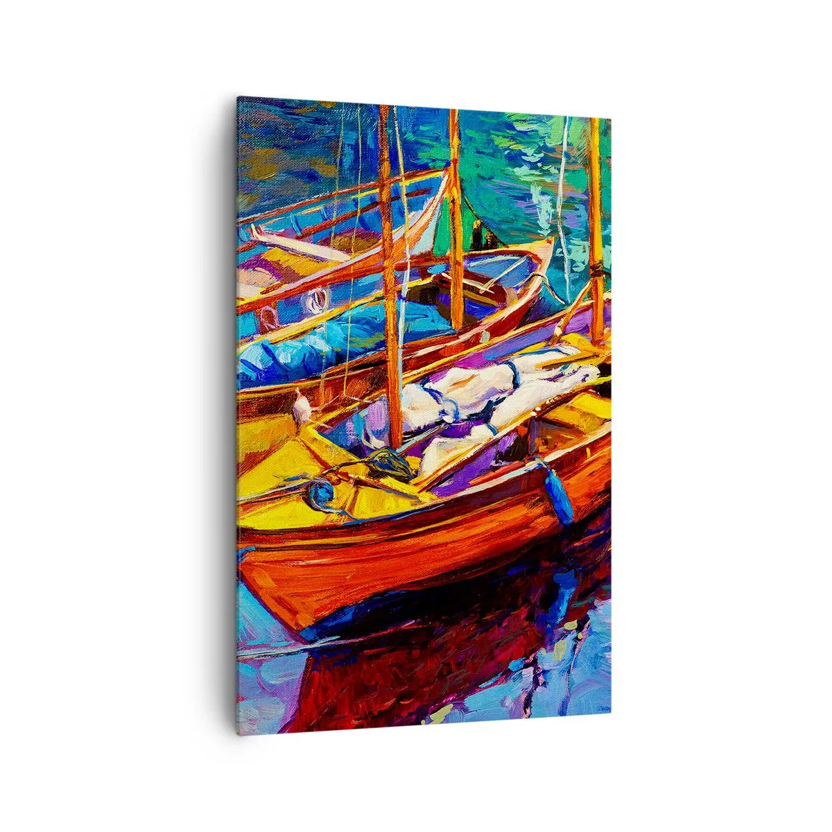 Canvas picture - On Water Thick with Colours - 80x120 cm
