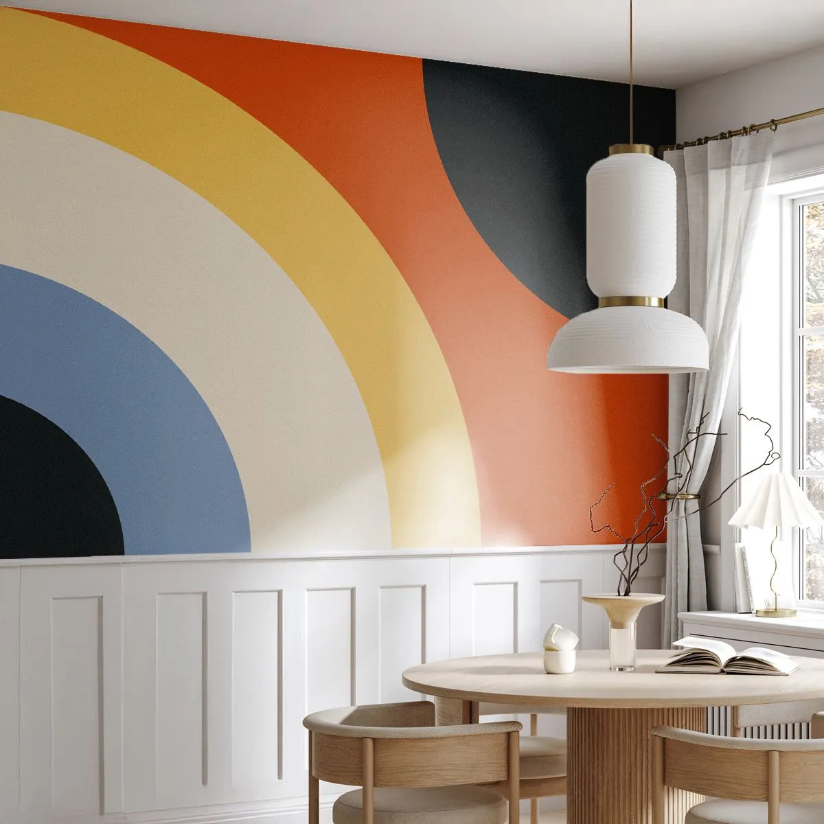 Photo Wallpaper Standard Eco - Towards Each Other - Abstraction, Piece, Modern Art - 400x280 cm