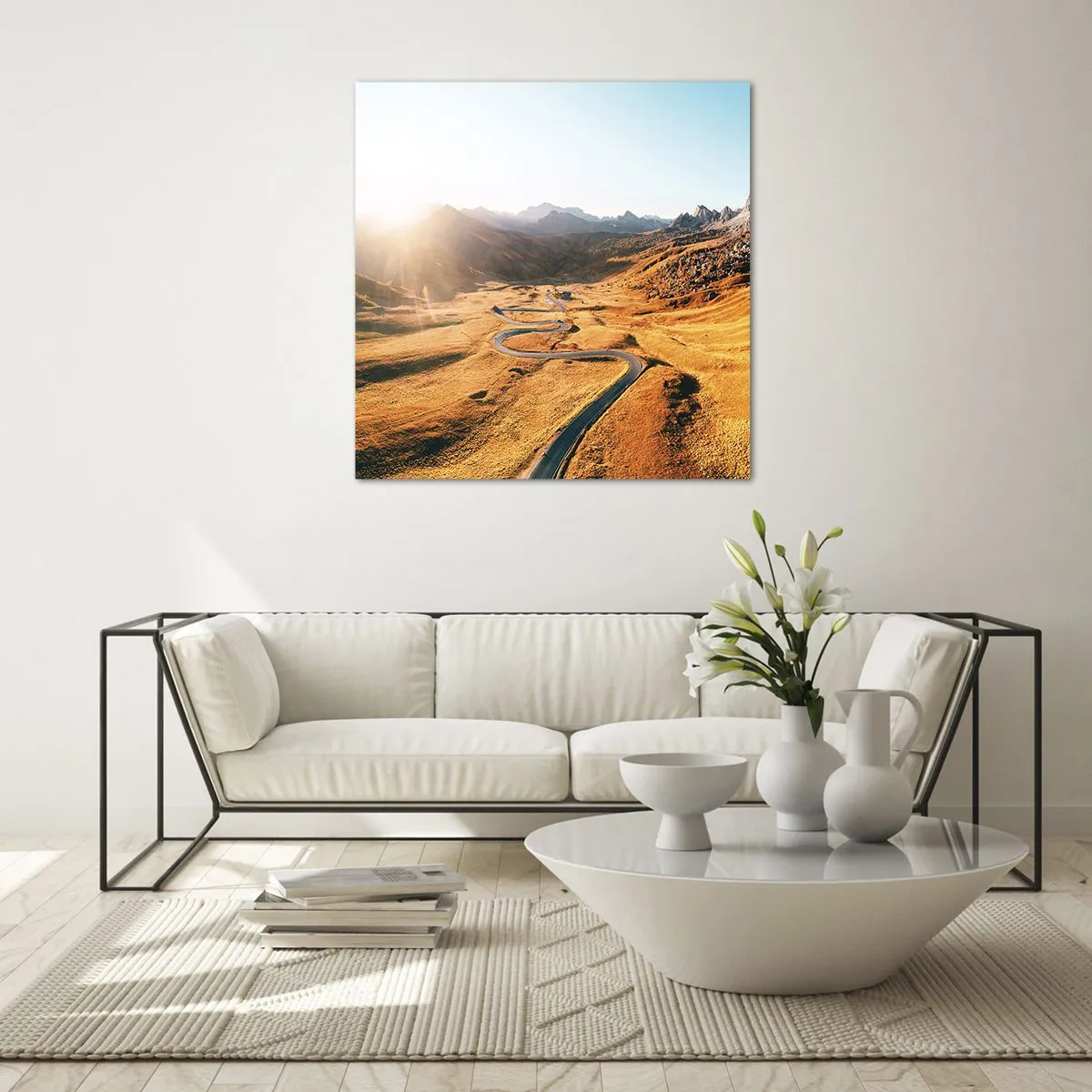 Glass picture - In a Golden Valley - 50x50 cm