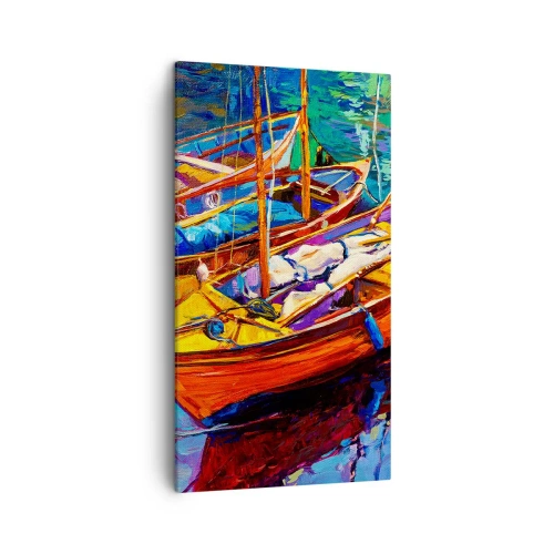 Canvas picture - On Water Thick with Colours - 45x80 cm