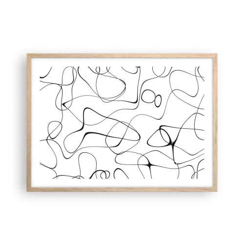 Poster in light oak frame - Life Paths, Trails of Fortune - 70x50 cm