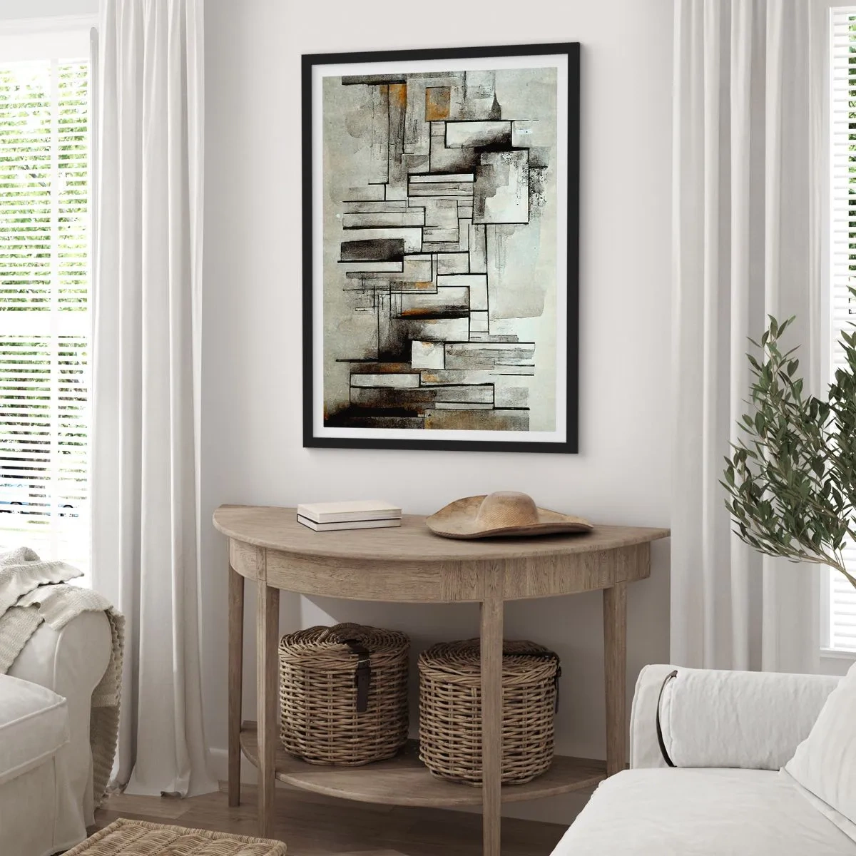 Poster in black frame - Power of Simplicity - 70x100 cm
