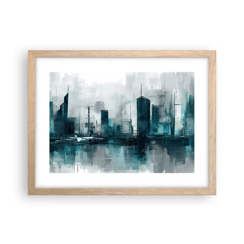 Poster in light oak frame - City in the Colour of Rain - 40x30 cm