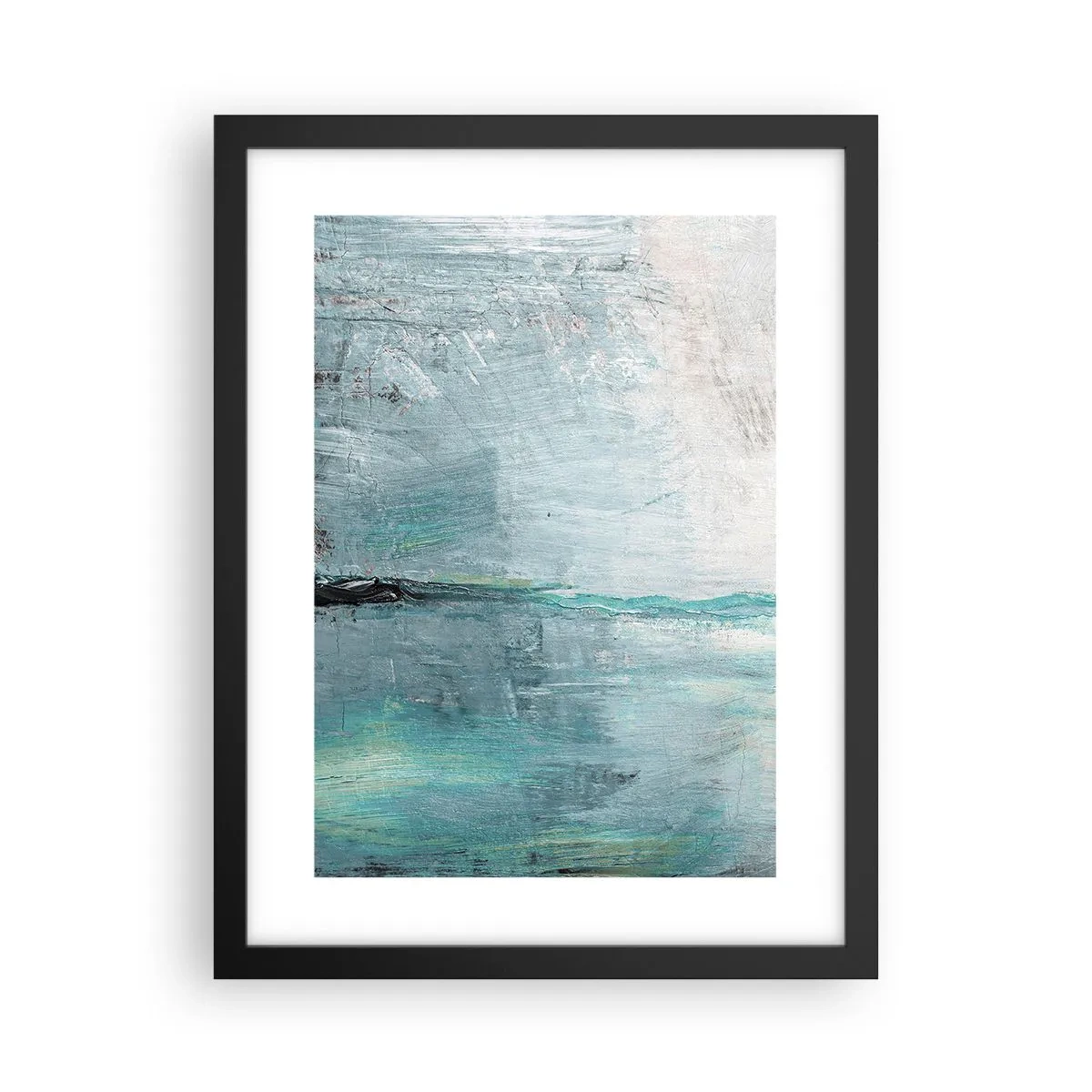 Poster in black frame - Horizontally in Blue - 30x40 cm