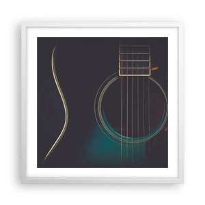 Poster in white frmae - A Moment Before It Sounds - 50x50 cm