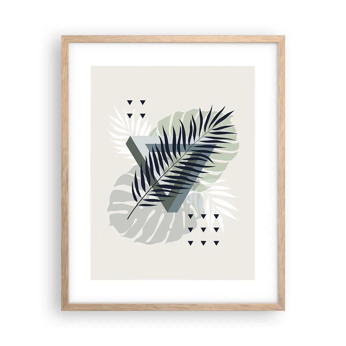Poster in light oak frame - Nature and Geometry - Two Orders? - 40x50 cm