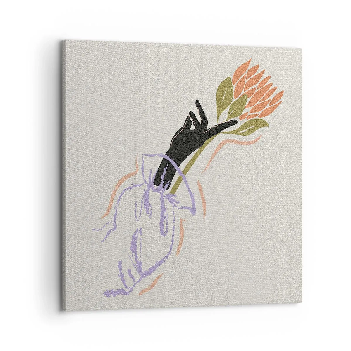Canvas picture - Sister Touch - 60x60 cm