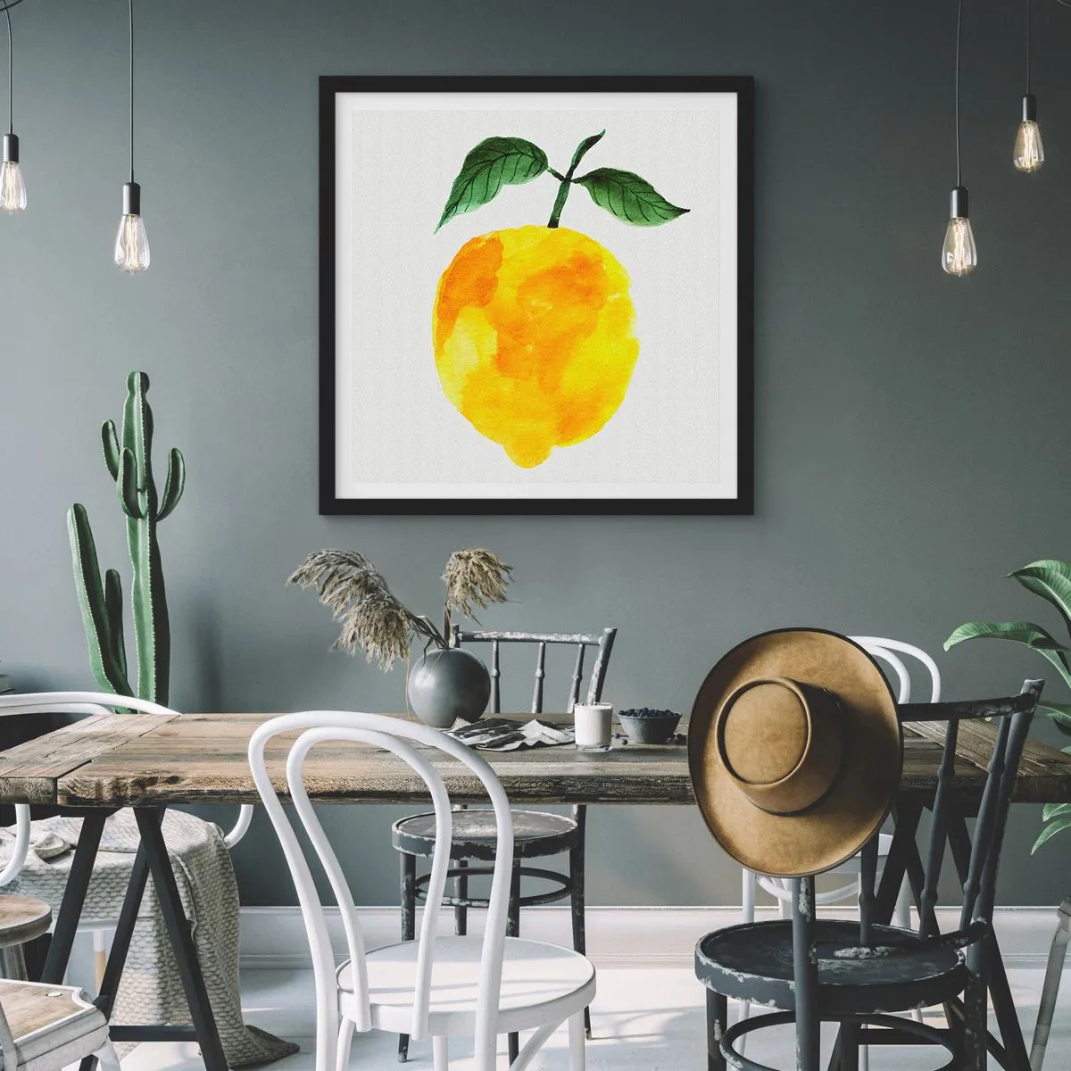 Poster in black frame - How to Get the Taste of the Sun - 40x40 cm
