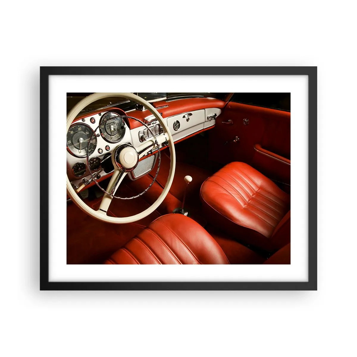 Poster in black frame - Luxury Vintage Style - 50x40 cm