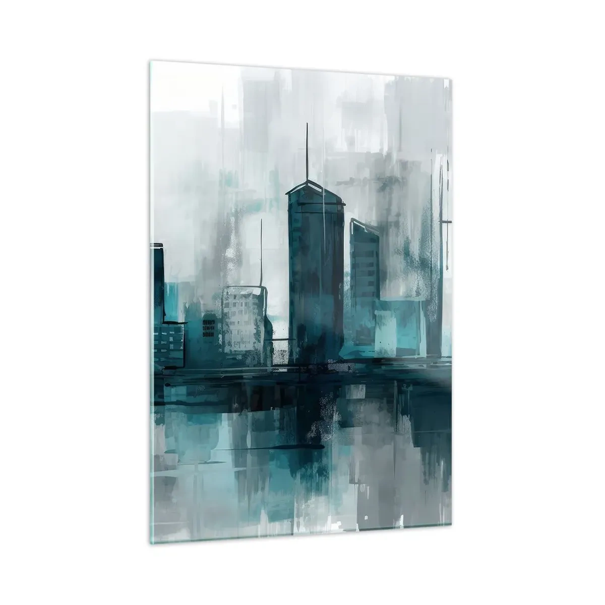 Glass picture - City in the Colour of Rain - 50x70 cm