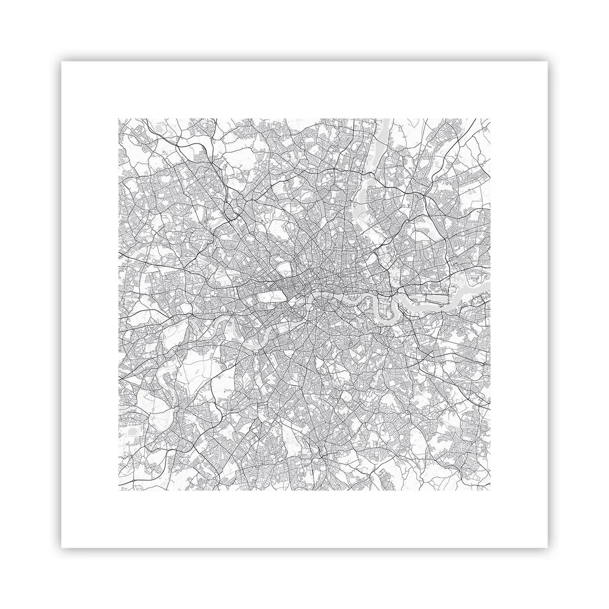 Poster - Map of London Maze - 30x30 cm