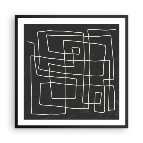 Poster in black frame - Not Too Straight - 60x60 cm