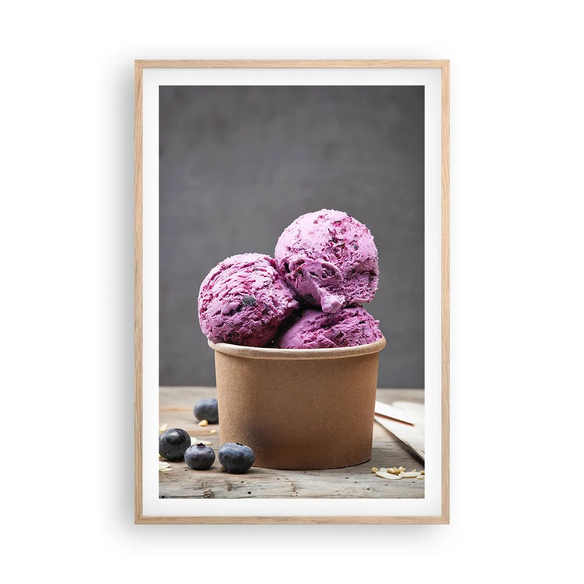 Poster in light oak frame - Sweetness and Coolness - 61x91 cm