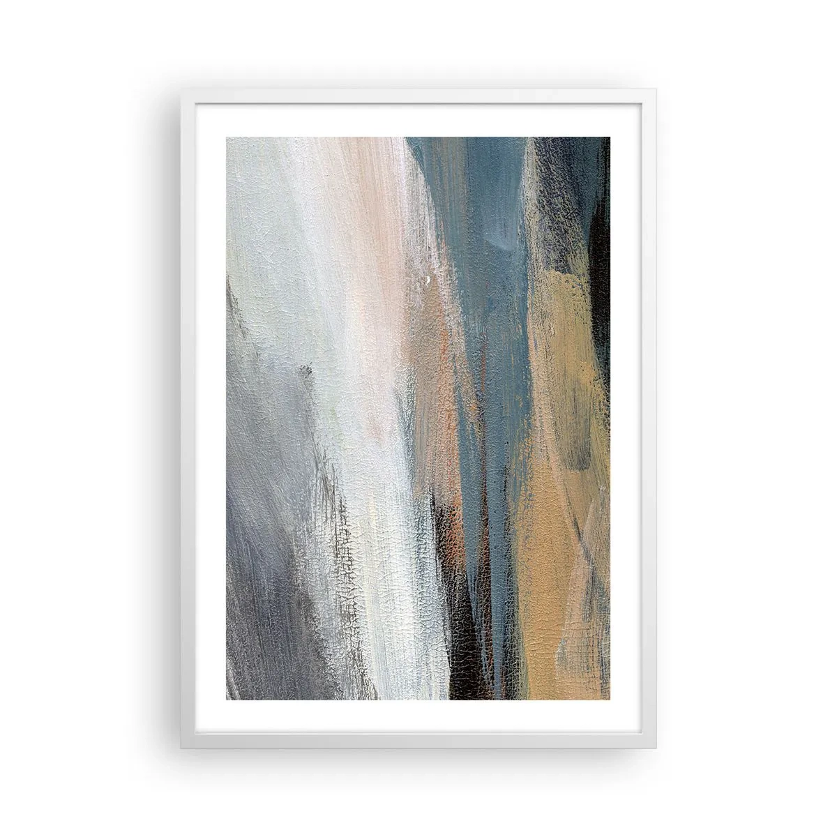 Poster in white frmae - Abstract: Northern Landscsape - 50x70 cm