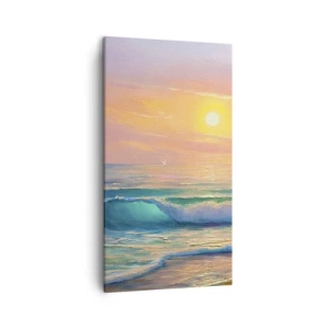 Canvas picture - Turquoise Song of the Waves - 45x80 cm