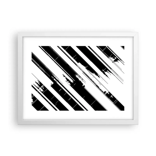 Poster in white frmae - Intensive and Dynamic Composition - 40x30 cm